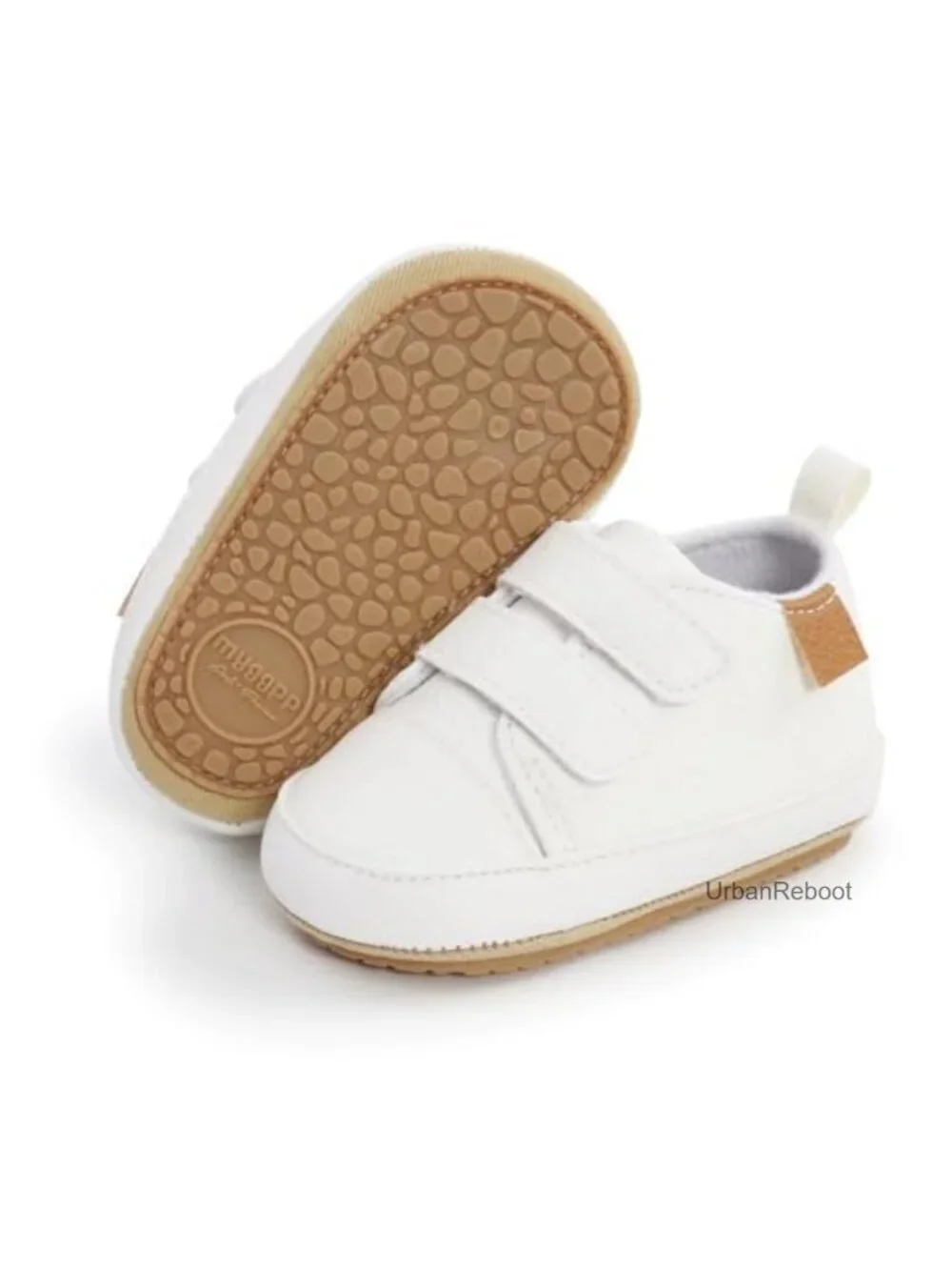 Baby Boys Girls Non-Slip Rubber Sole High-Top PU Leather Sneakers Infant First